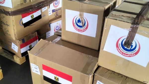 جانب من المساعدات الطبية من مصر لإفريقيا
