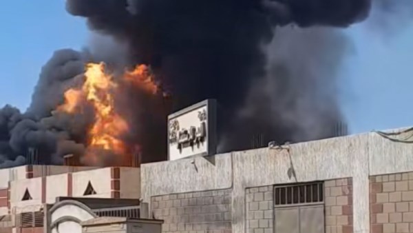  حريق مصنع ولاعات بالسادات