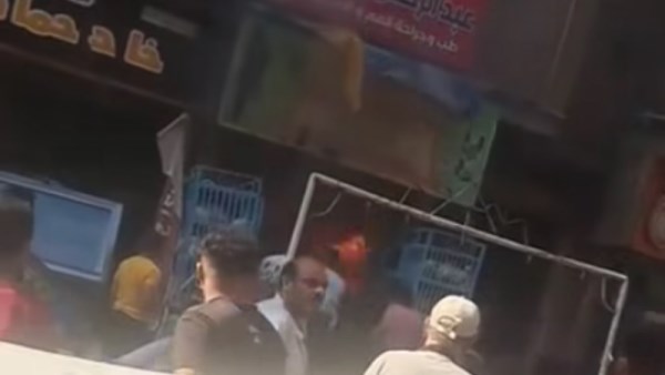 حريق محل دواجن بالعمرانية 