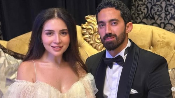 الفنانة مي عز الدين وزوجها أحمد تيمور