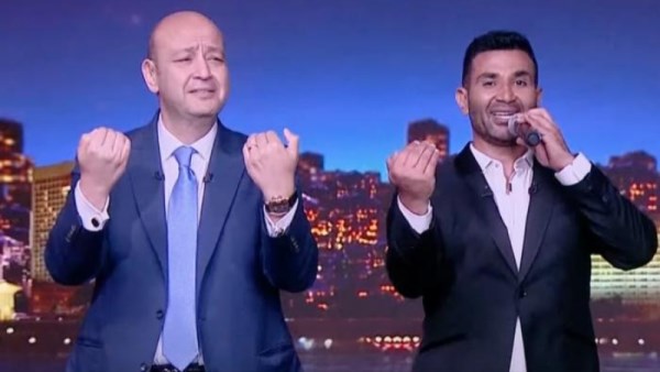 النجم أحمد سعد والإعلامي عمرو أديب 