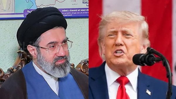 الرئيس الأمريكي دونالد ترامب والمرشد الأعلى الإيراني مجتبى خامنئي