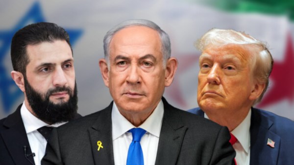 الرئيس الأمريكي دونالد ترامب ونتنياهو والشرع