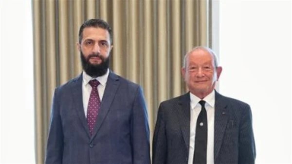 الرئيس السوري المؤقت أحمد الشرع ونجيب ساويرس