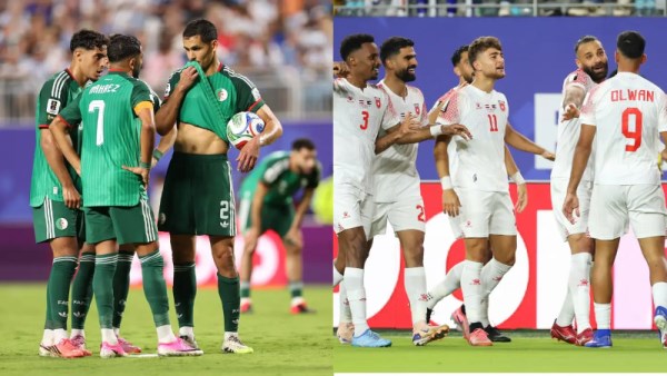  منتخبي الجزائر والأردن 