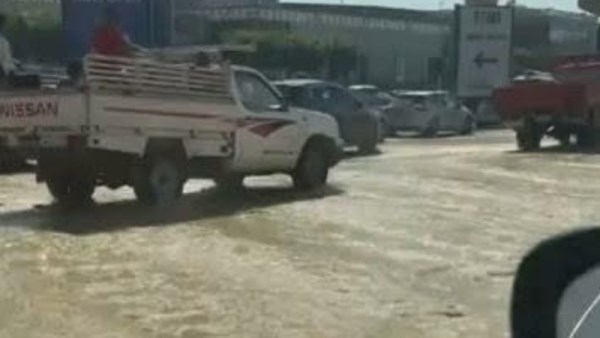 انفجار ماسورة بالتجمع الخامس