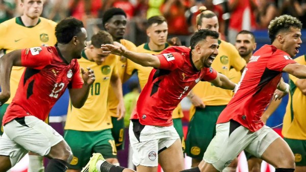 فرحة لاعبي منتخب مصر