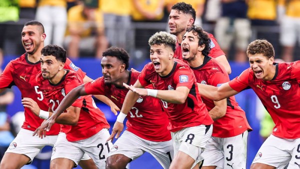 فرحة لاعبي منتخب مصر