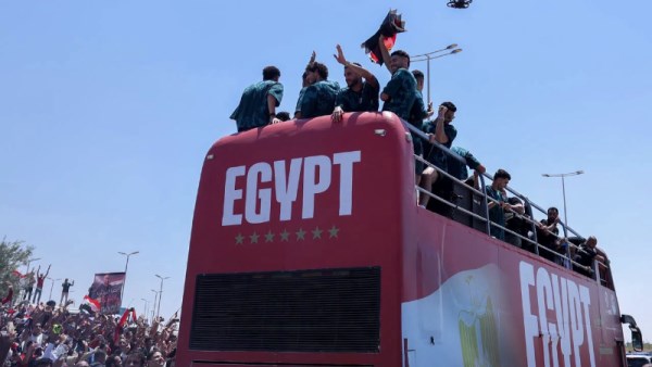 احتفالات بعثة منتخب مصر 