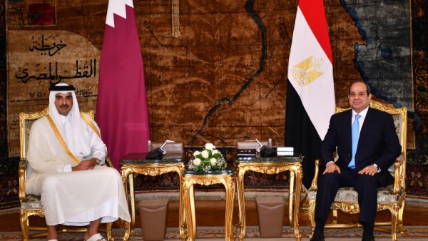 الرئيس السيسي وامير قطر